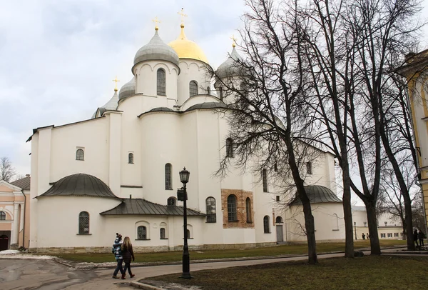 Beyaz taş St. Sophia Katedrali. — Stok fotoğraf