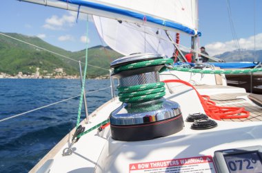 Yat güvertesinin bir parçası.