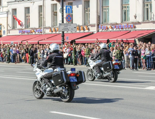 Rendőrség a motorkerékpárok. — Stock Fotó