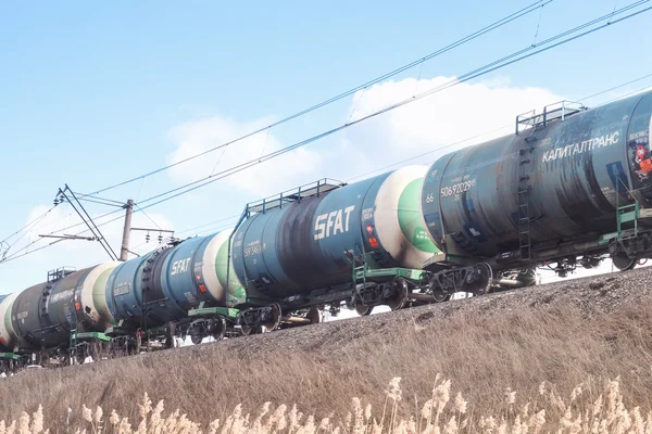 Tankar för bränsle transport. — Stockfoto