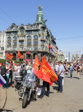 bayrakları ile motosiklet.