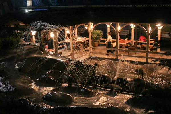 Noite Sul Hotel Perto Mar — Fotografia de Stock