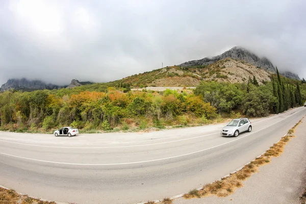 Los Tipos Autopista Costa Del Sur Crimea Yalta Sebastopol — Foto de Stock