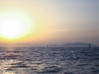 Harika bir akşam güneşi