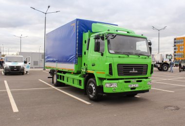 Şovdaki MAZ kamyonları metanla çalışıyor