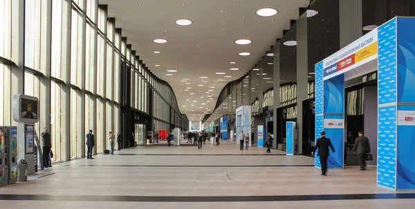 Long foyer of the complex ExpoForum — Stock Photo, Image