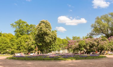 Catherine bahçesinde insanlar rahatlar..