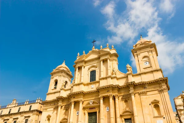 Catedral Noto Noto Sicília Itália Sua Construção Foi Concluída 1776 — Fotografia de Stock