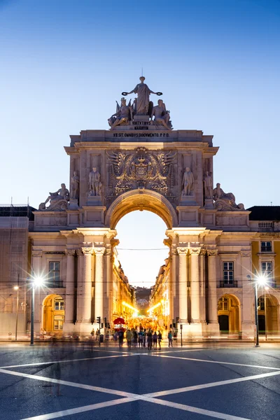 La Praca do Comercio (Plaza del Comercio) en Lisboa — Foto de Stock