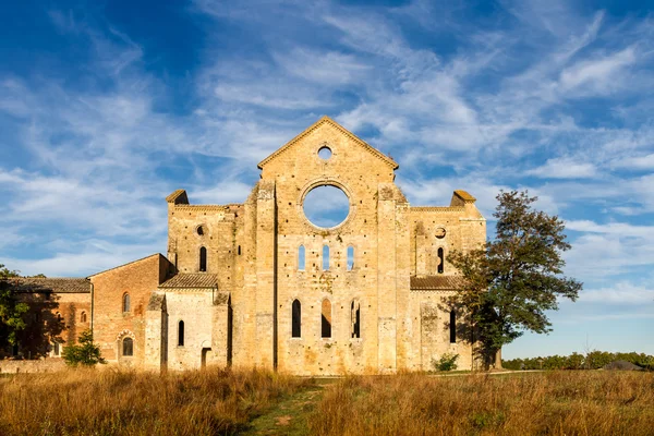 San Galgano roofless abbey in Tuscany — Stock Photo, Image