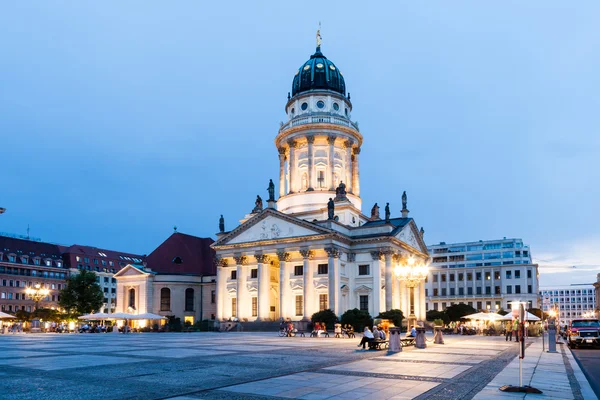 Francia katedrális, a Gendarmenmarkt, Berlin híres négyzet — Stock Fotó