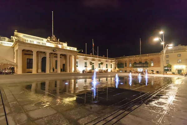 Piazza San Giorgio, la piazza principale di La Valletta — Foto Stock