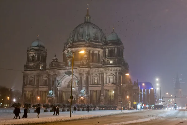 Snow-covered Berlin Cathedral, Germany — Stock Photo, Image