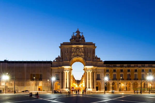 La Praca do Comercio (Piazza del Commercio) a Lisbona — Foto Stock