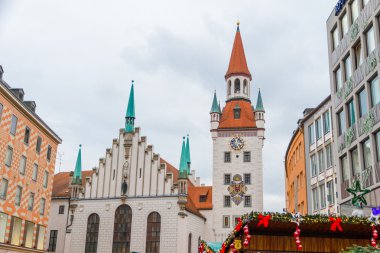Münih şehir merkezi Noel zamanında