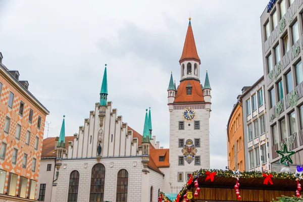 Munich city center at Christmas-time — Stock Photo, Image