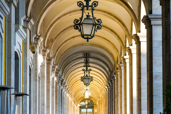 La Praca do Comercio en Lisboa . — Foto de Stock