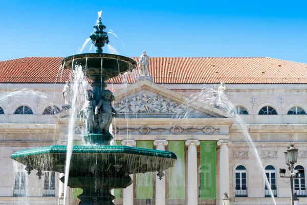 Plaza Rossio en Lisboa, Portugal. — Foto de Stock