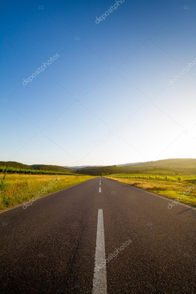 country road in Tuscany, Italy