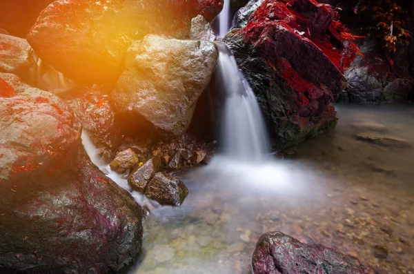 Beautiful deep forest waterfall in Nakornnayok, Thailand — Stock Photo, Image