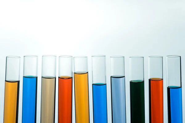 Science laboratory test tubes — Stock Photo, Image