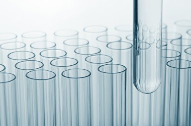 Bilim laboratuarı test tüpleri, laboratuvar ekipmanları.