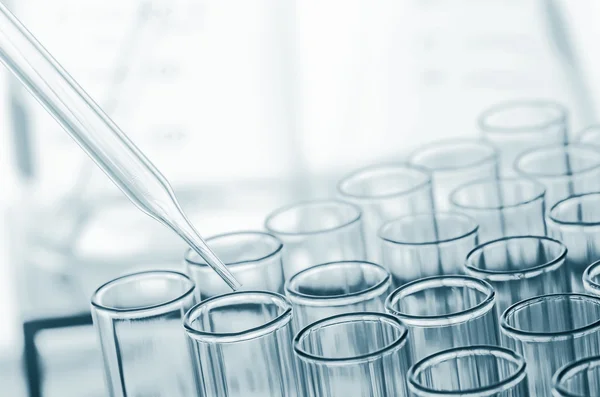 Bilim laboratuarı test tüpleri, laboratuvar ekipmanları.
