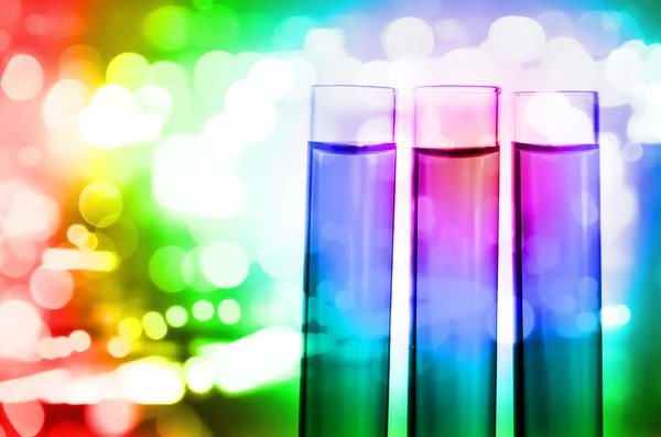 Colorful science laboratory test tubes — Stock Photo, Image