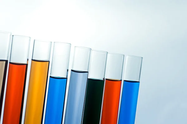 Science laboratory test tubes — Stock Photo, Image