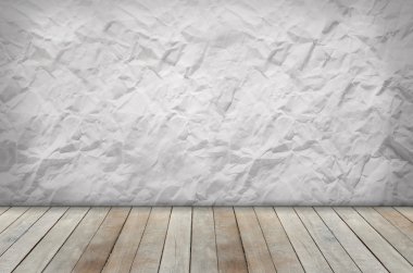 boş duvar ve tahta döşeme arka planı için