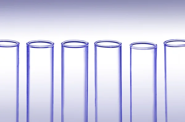 Rows of laboratory test tubes — Stock Photo, Image