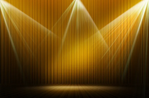 Luce palcoscenico oro come sfondo — Foto Stock