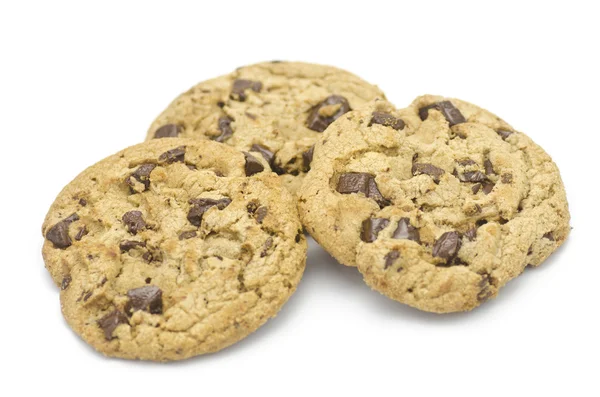 Chocolate chunk crispy cookies — Stock Photo, Image