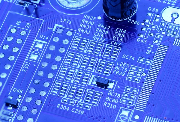 Modern blue circuit board — Stock Photo, Image