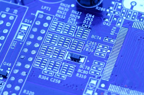 Modern blue circuit board — Stock Photo, Image