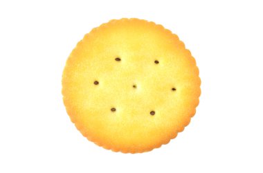 Beyaz arkaplanda izole edilmiş sandviç krakerleri