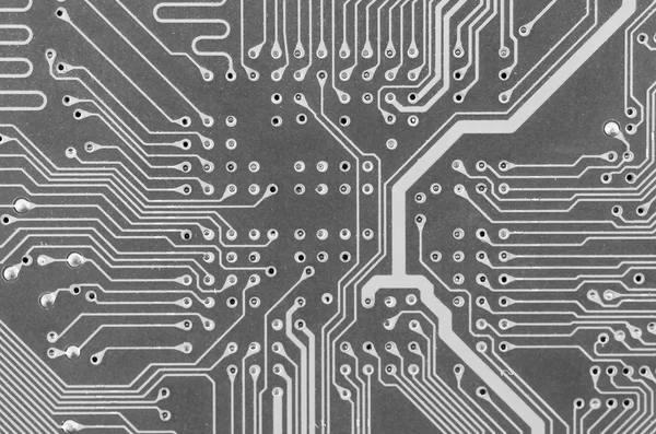 Lines and solder joints of the circuit board — Stock Photo, Image