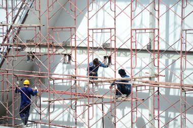 İskele inşaat işçileri