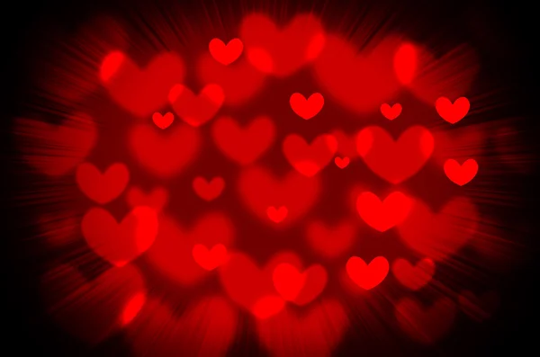 Coração vermelho fundo bokeh Natal — Fotografia de Stock