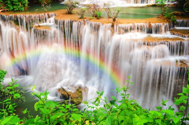 derin orman şelale, huay mae khamin, kanchanaburi, Tayland