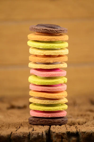 Fancy cookie on wooden table — Stock Photo, Image