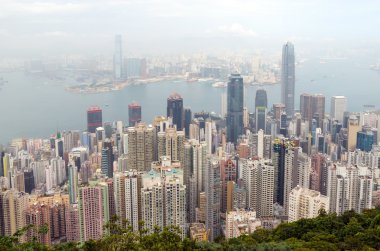Hong Kong Adası, Victoria Peak üzerinden havadan görünümü