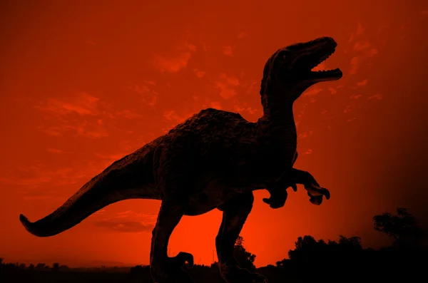 Silhouette of dinosaur — Stock Photo, Image