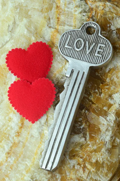 Наш ключ любви — стоковое фото