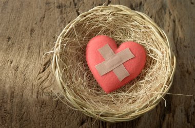 wounded heart in basket clipart