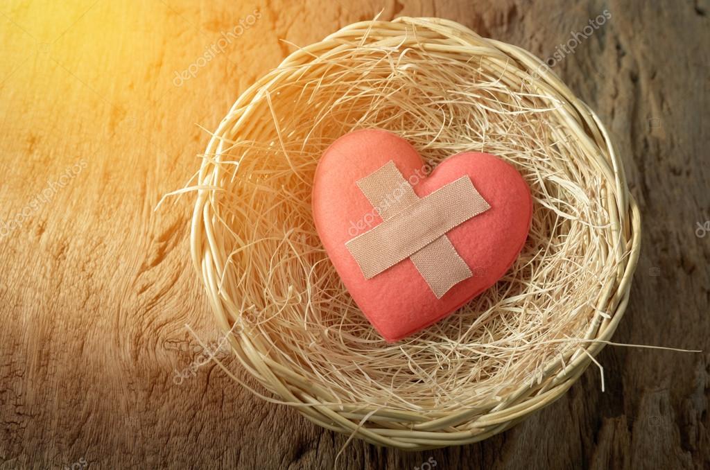 Wounded Heart In Basket Stock Photo By ©kwanchaidp 71482703