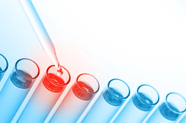 Science laboratory test tubes — Stock Photo, Image