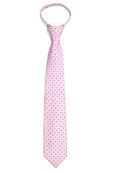 Розовая шея галстук на белом фоне — стоковое фото