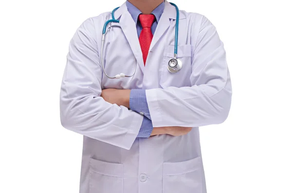 Läkaren isolerad på vit bakgrund — Stockfoto