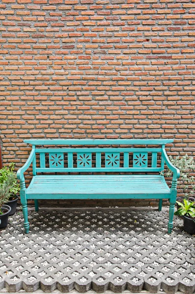 Fancy wood bench — Stock Photo, Image